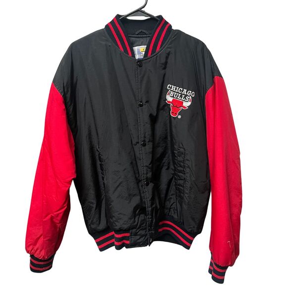 VINTAGE Chicago Bulls Competitor Varsity Jacket NBA Jordan Era Men